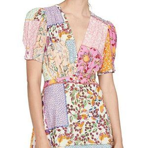 Saloni Patchwork dress, US size 4, new without tag